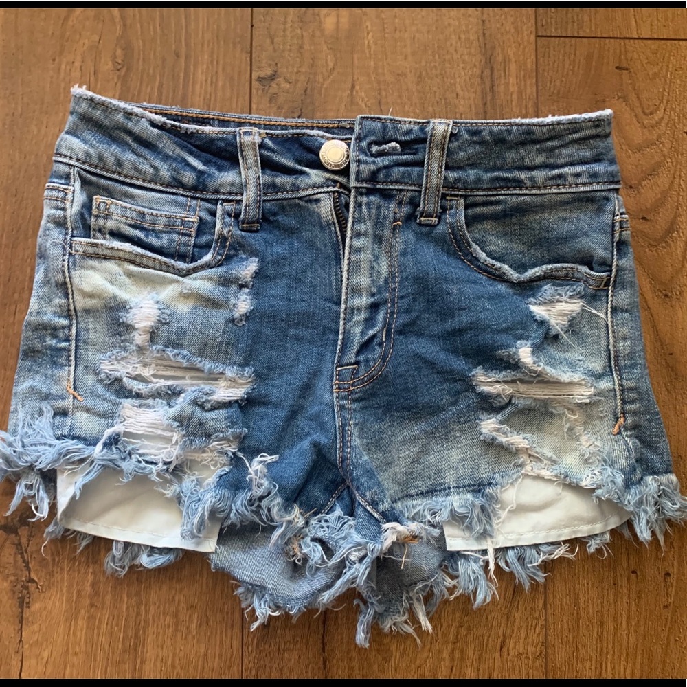 AE distressed shorts